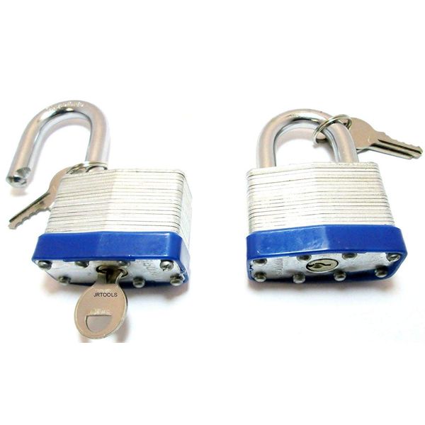 Toolzone 2Pc 50mm Laminated Padlock Keyed Alike