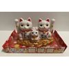 Solar powered Dancing White cat Cats family  Bobble Toy!