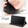 Inglem Google Pixel 8a Case Shock Resistant Notebook Type Leather Case KAKU Durable Notebook Case Leather Black/Black Google Pixel 8A IN-GP8ATBC9/BB