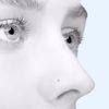 PAIR 18G GOLD TITANIUM 2MM PRESS FIT CZ CLEAR GEM NOSE STUD BONE RING PIERCING