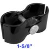 BLACK 1-5/8" X 1-5/8" Chain Link Panel (Kennel) Clamp - 2 Pack
