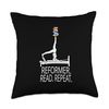 Pilates books Reformer Read Repeat Throw Pillow