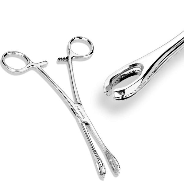 7" Piercing Forester Slotted Forceps Standard Body Piercing Tool