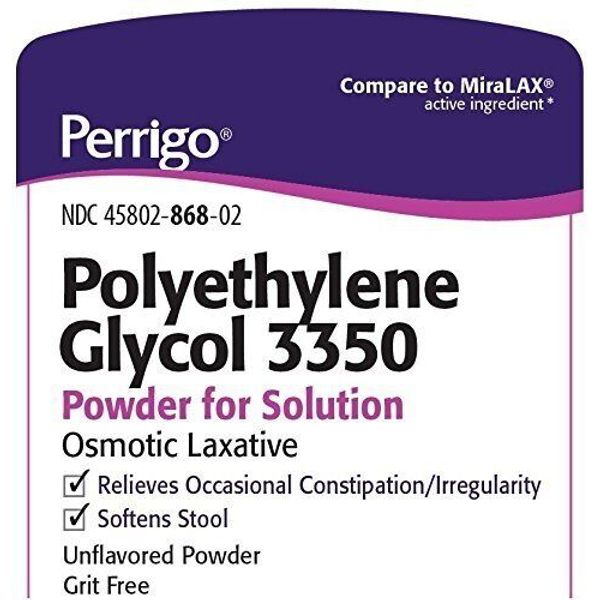 Perrigo Polyethylene Glycol Osmotic Laxative Solution Constipation Relief 4 oz