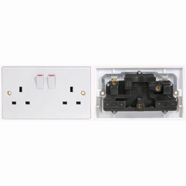 Mercury 429.891 13A Double Gang Switched Mains Socket
