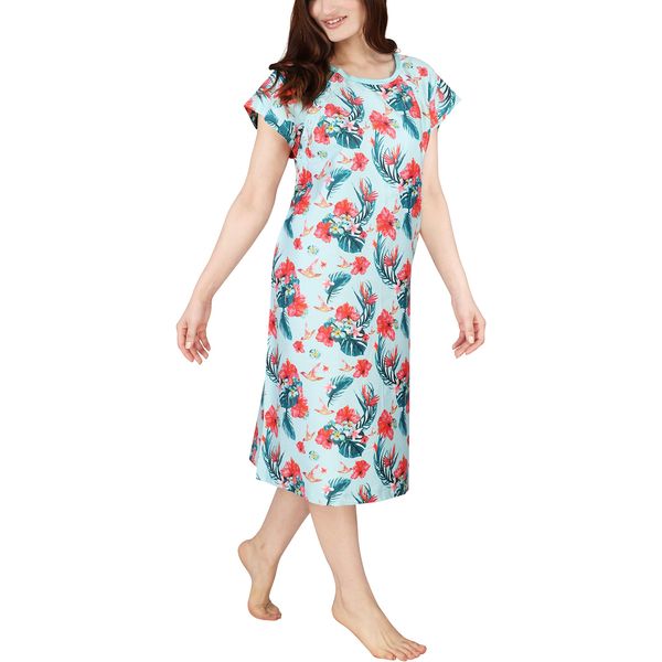 Utopia Care Hospital Gown, Patient Gown (2XLarge-3XLarge, Floral Blue)