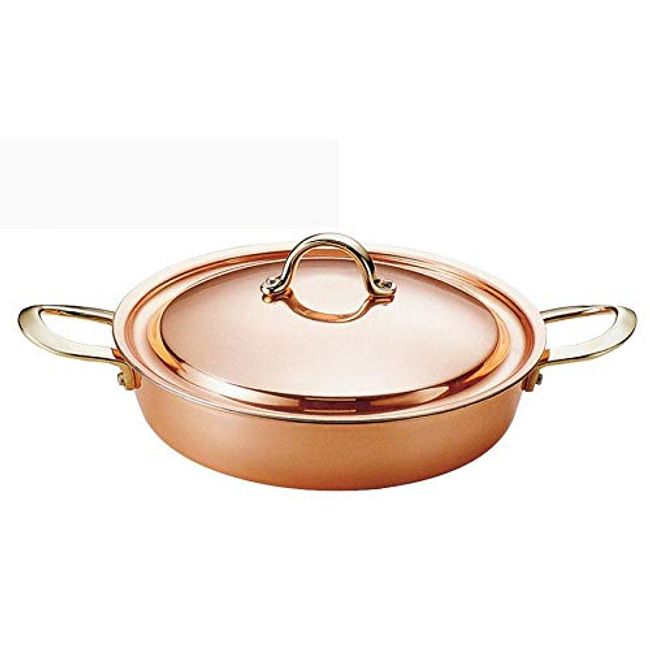 Shinkoukinzoku PL-1702 Two-Handed Pot, Copper 6.3 inches (16 cm), Play Cooking Casserole