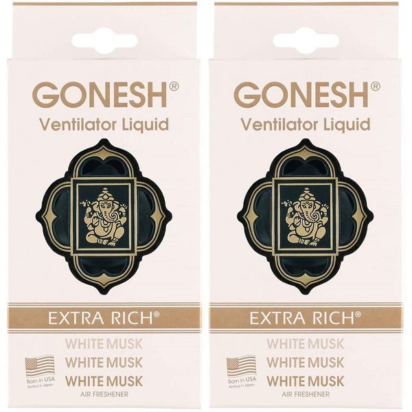 GONESH Car Air Freshener, Liquid White Musk, 0.1 fl oz (3 ml)