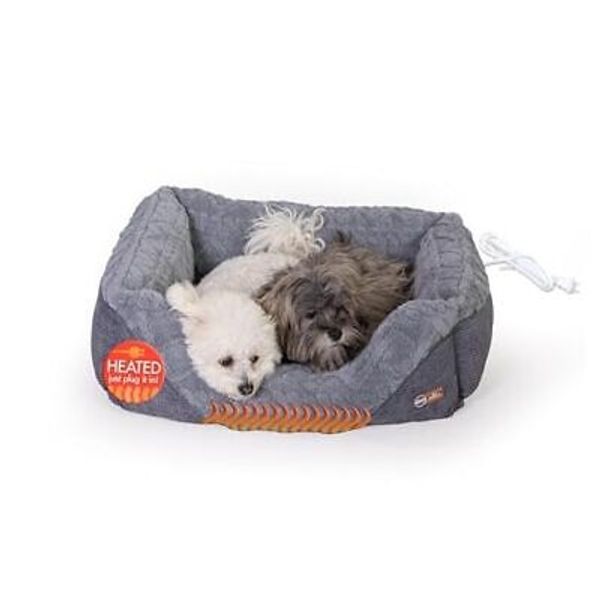 Thermo-Pet Lounge Sleeper Indoor Heated Dog Bed 31.0"L x 24.0"W x 9.0"Th Gray