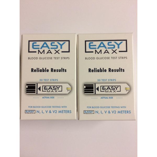 EASYMax Blood Glucose 100 Test Strips  Exp:  8/30/2024