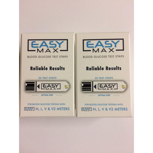 EASYMax Blood Glucose 100 Test Strips Plus 100 Lancets Exp:  8/28/2024