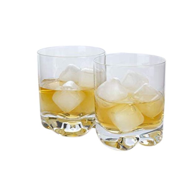 Kikkerland - Reusable Ice Cubes, 30 Pack, Clear Plastic Ice Cubes, Filled with Pure Water for Freezing