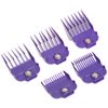 Andis 66345 Nano-Silver Magnetic Attachment 5 Combs with Long-Lasting Performance - Sizes 6", 8", 4", 3/8", 2", Provide Professional Haircuts and Styles – Purple