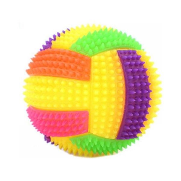 Dreamxue Flashing Football Shape LED Light Sound Bouncy Ball Funny Kids Pet Dog Toy Interactive Dog Toy, Xmas Gifts