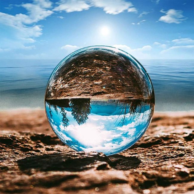 Crystal Clear Ball, Crystal Ball, Crystal Ball, Crystal Ball, Lens Ball, Ornaments (Transparent, 40mm)