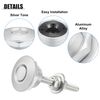 X AUTOHAUX Silver Tone Bumper Lock Latch Hood Lock Push Button Bonnet - 2 Pcs