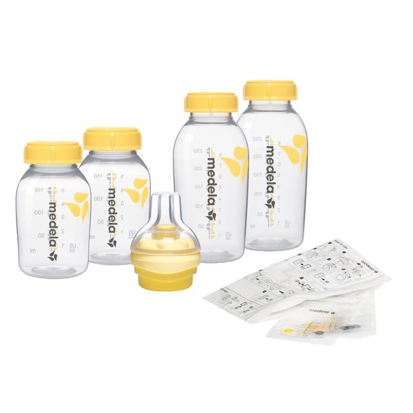 Medela Store and Feed Set - Breast Milk Storage bottles, Calma Teat, Breast Milk Storage Bags - BPA-Free