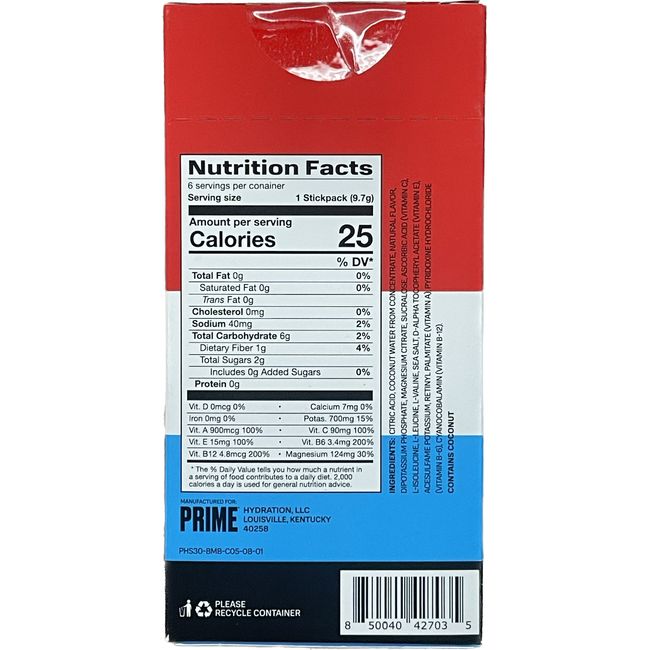 Prime Ice Pop Hydration Sticks, 6 ct - Metro Market