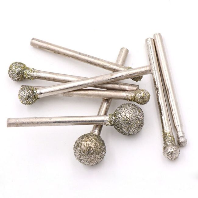 1-10mm Diamond Coated Grinding Burr Drill Bits For Dremel Rotary 2.35/3mm  Shank