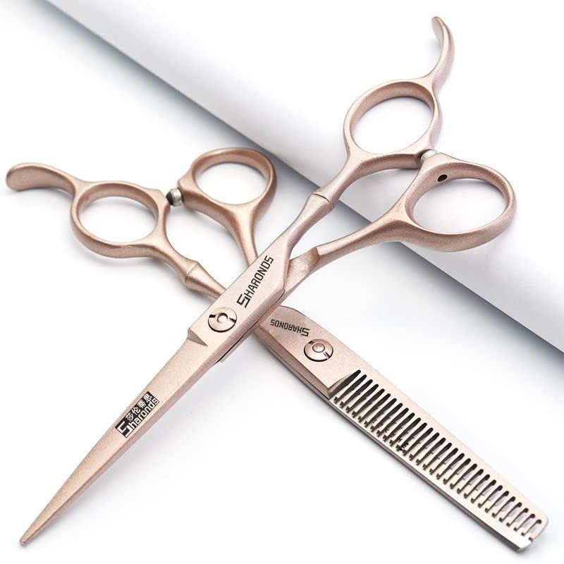 professional haircut scissors rose gold high hardness sharp 440c ...