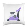 Stationary Bike Throw Pillow, 18x18, Multicolor