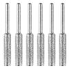 SEIWEI Chainsaw Sharpener Burrs, Titanium Plated, 4mm, 6pcs Set