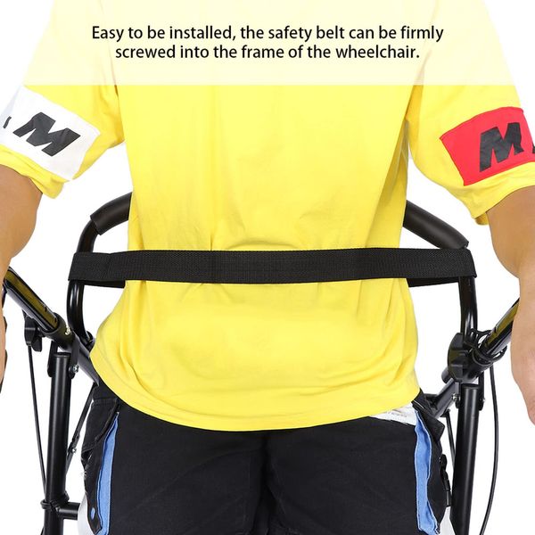 Wheelchair Belt Strap, Length Adjustable Safety Waist Belt Seat Restraint Leg Chest for Scooter or Wheelchair