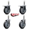 Service Caster Brand Replacement Set for IRSG Casters C250-K2-P