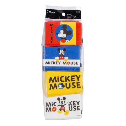 Cainz Pocket Tissue 8 Pairs x 12 Pack Flushable Mini Mickey Character Cell Phone Tissue Made in Japan Pocket Tissue