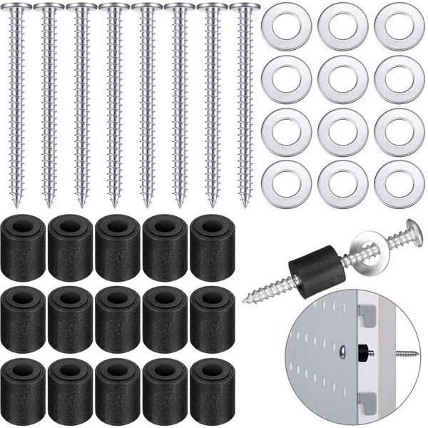 Pegboard Spacers Mounting Kit, Magnetic Pegboard Includes Screws, Spacers and Washers for 1/8-Inch and 1/4-Inch Pegboard