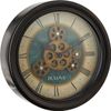 Industrial Motion Wall Clock, 12.8, Aged Black