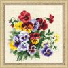 RIOLIS Cross Stitch Kit - 1516 - Pansy Medley