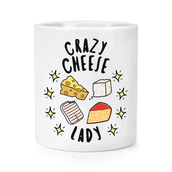 Crazy Cheese Lady Stars Makeup Brush Pencil Pot