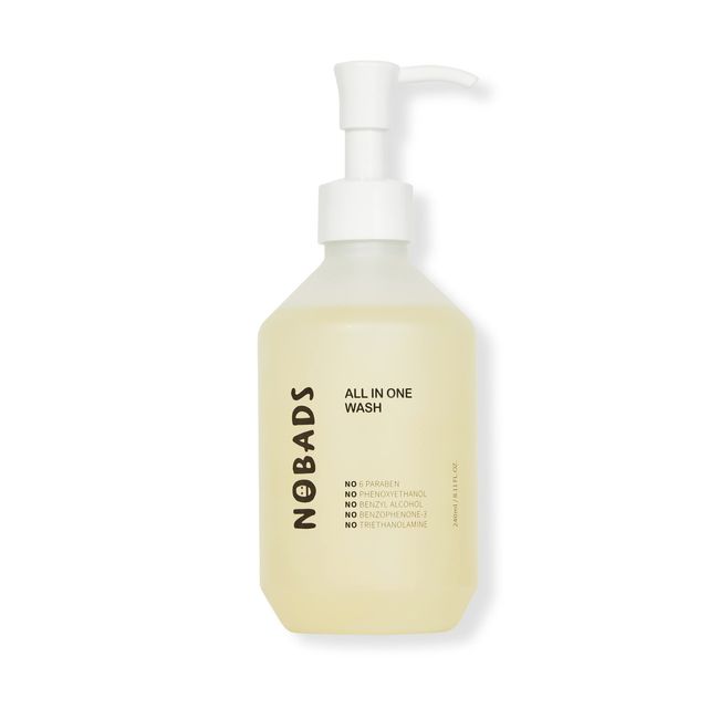 NOBADS SOFT CLEAN ALL-IN-ONE WASH, Natural cleansing ingredients, Low skin irritation (dermatologically tested), Paraben-free and formulated without harmful ingredients, Safe for everyone in the family