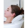 Waterproof Bath Pillow Cushion Headrest with Suction Cups (White)