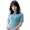 Cute Princess Human Hair Full Wig, Semi-Long, Bob, Hand Planted, Small Face, Straight, Medical, Medium Hair, Women's, Women's Wig, Airy, Natural Wig with Net