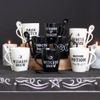 Something Different Mug and spoon set Witches and Wizards Couples Black/White