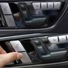 Silver Inner Door Lock Button Overlay Switch Decor For Benz A B CLA/GLA E Class