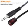 2Pcs IR Infrared Emitter Extension Cable 11.5ft Long 1.5mm Jack Single Red Head