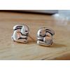 Sterling Silver 9x9mm Small Easter Flop Eared Bunny Rabbit Studs Earrings
