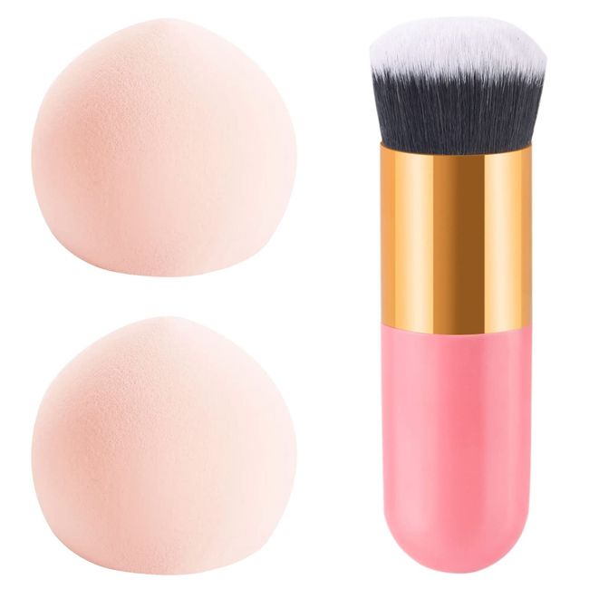 2 PCS Makeup Sponge Blender, Marshmallow Beauty Blenders Concealer Blender Sponge Makeup Sponge And Brush Foundation Blending Sponge With Foundation Brushes For Foundation Liquid Cream And Powder