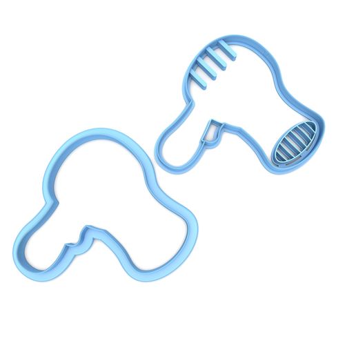 Sweet Prints Inc Set of 2 Hair Dryer Cookie Cutter - Dishwasher Safe (5")