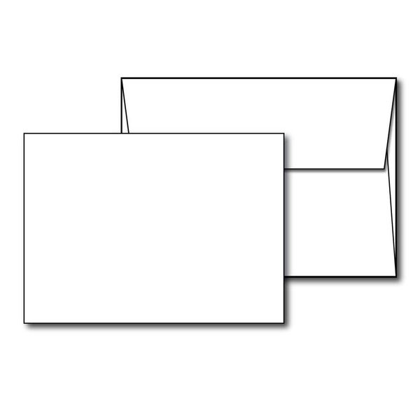 Ultra Thick Blank White 4" x 6" Cards with Envelopes (100 Cards & Envelopes)