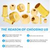 Breezliy 1/4 Inch OD Brass Compression Insert,Sleeve Ferrule,Nut 75PCS