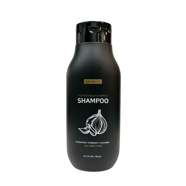 Black Garlic Hair Loss Shampoo by NATUREPOP - Prevents Hair loss, Stimulates growth - Sulfate Free Paraben Free - Ajo Negro Shampoo para la caida del cabello 16.9 fl oz/ 500 mL Made in Korea