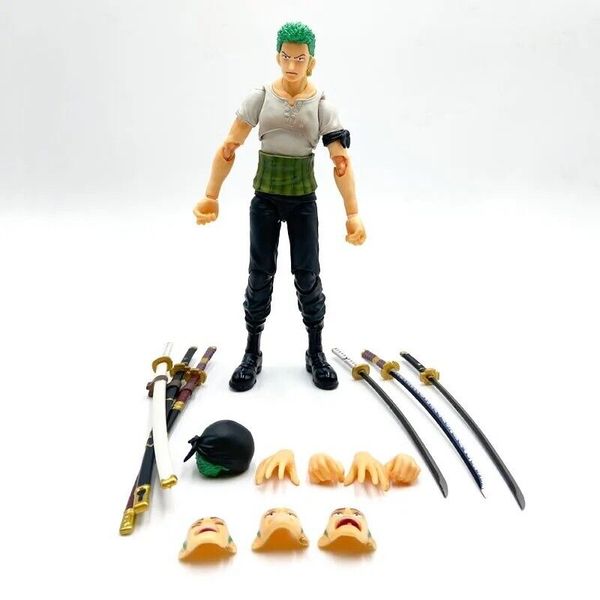 7"Anime One Piece Roronoa Zoro Past Blue Variable PVC Action Figure Without Box