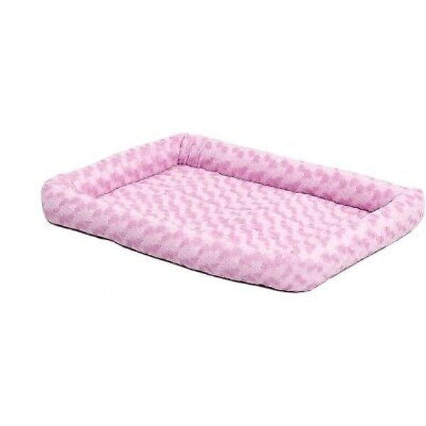 Pink 22''X13'' Pets Pads Dog Bed Cat Bed With Comfortable Bolster Machine Wash