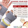 Neotech Care Hand Palm Wrist Support with Adjustable Compression Strap (Grey Colour, Size XL, 1 Pair)