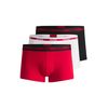 HUGO Men's Trunk Triplet Planet Triple Pack Slim Fit Stretch Cotton Boxer Shorts with Short Leg and Logo Waistband, Bright Red621
