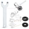 Rybtd 125mm Grinder Angle Spanner Wrench Flange Nut with Angle Grinder Key and Inner Outer Flange,Angle Grinder Spanner Angle Grinder Attachments Compatible with 125mm Angle Grinders
